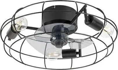 Rabalux cadmus ventilátoros beltéri mennyezeti lámpa 3xe27 ip20 fekete