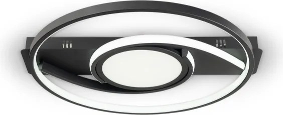 Brilagi - LED Dimmelhető mennyezeti lámpa TWIRL LED/38W/230V fekete + távirányító