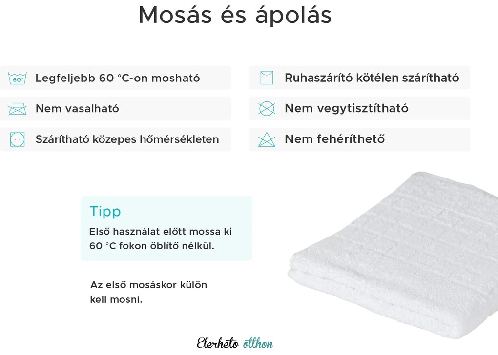 SOFT törölköző 50 x 100 cm világosszürke, 100% pamut