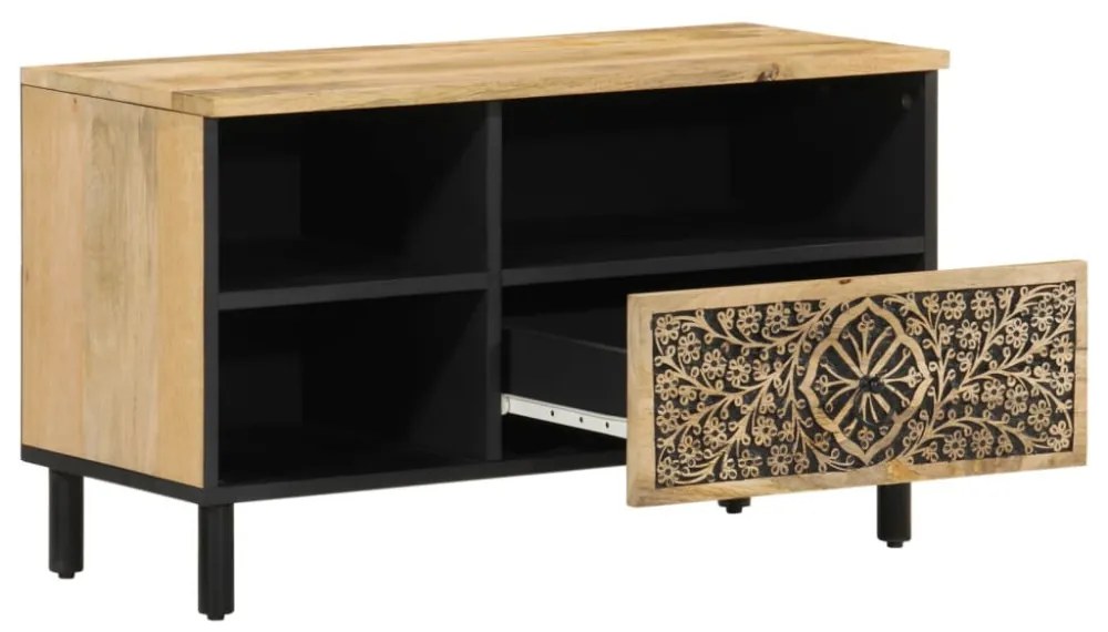 tömör mangófa TV-szekrény 80 x 33 x 46 cm