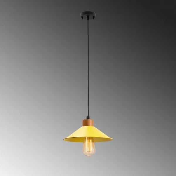 Függőlámpa kábellel MANAVGAT 1xE27/40W/230V sárga/barna