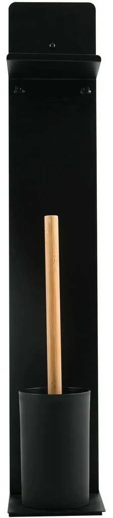 Spirella Toalettpapír-tartó kefével és Yoni tartóval 67 x 22 x 12 cm, fekete