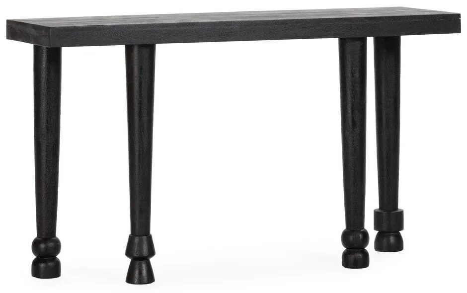 Fekete mangófa konzolasztal 40x130 cm Inaya – MOME