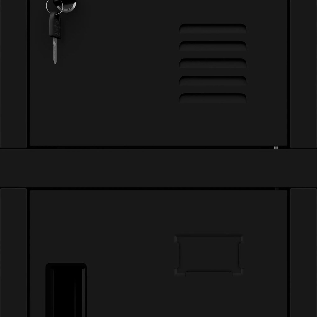 ROBERT fémszekrény 1360 x 1720 x 450 mm, fekete