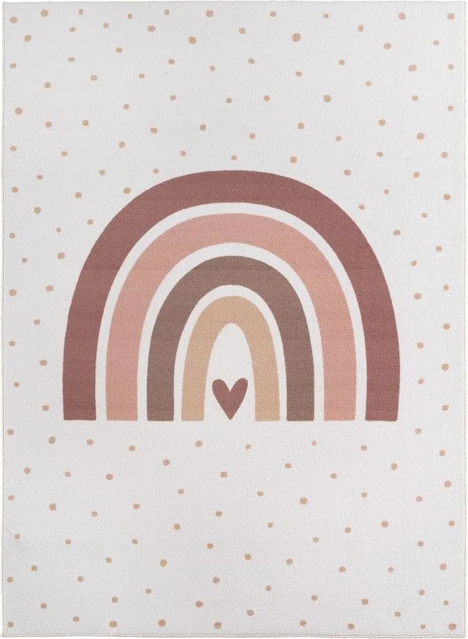 Krémszínű mosható gyerek szőnyeg 140x200 cm Coco 1132 – Ayyildiz Carpets