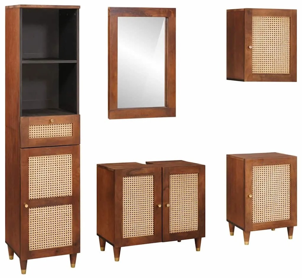 Fürdőszobai bútorok fiókkal ajtóval 5 pcs 38 x 33 x 160 cm