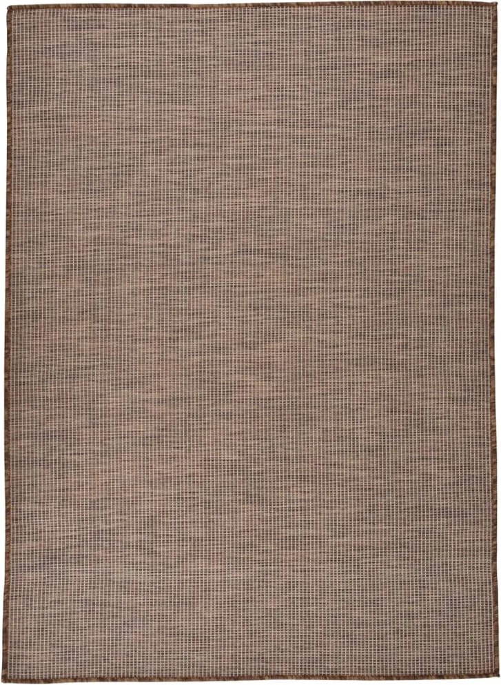 vidaXL barna lapos szövésű kültéri szőnyeg 200 x 280 cm
