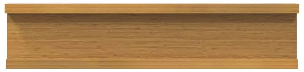 vidaXL Falpolc polcokkal tárolóval 4 pcs Bézs 40 x 9 x 3 cm Faanyag