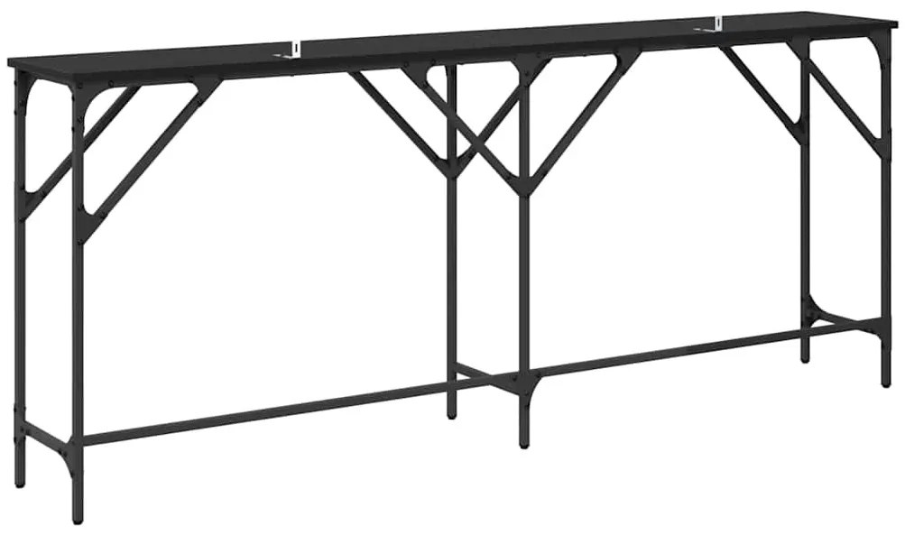 Konzolasztal Musta tammi 180 x 29 x 75 cm Faanyag