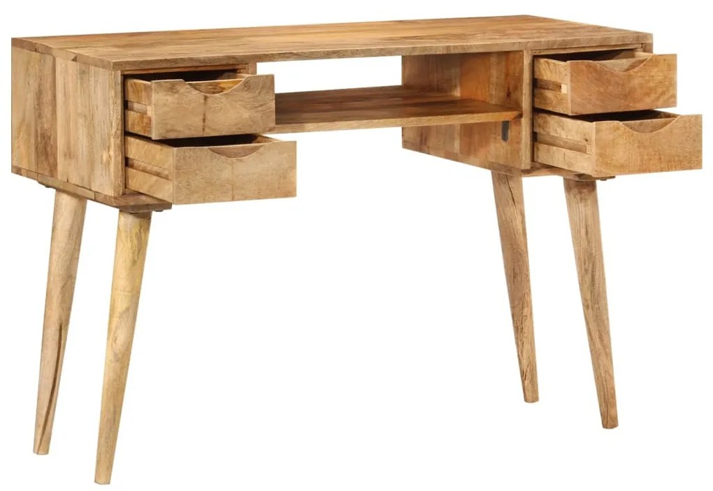 vidaXL tömör mangófa íróasztal fiókokkal 110 x 47 x 76 cm