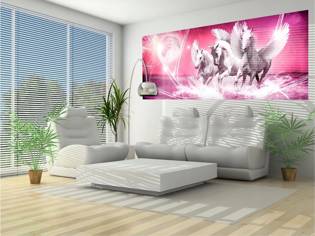Pegazus flizelin fotótapéta holdfényben repülés mágia 250x104 +ragasztó