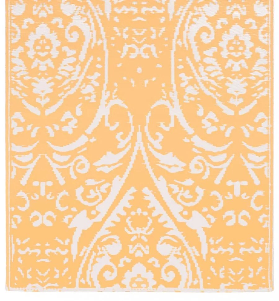 ARAKIL narancssárga és fehér 80x150 cm-es PP kültéri szőnyeg