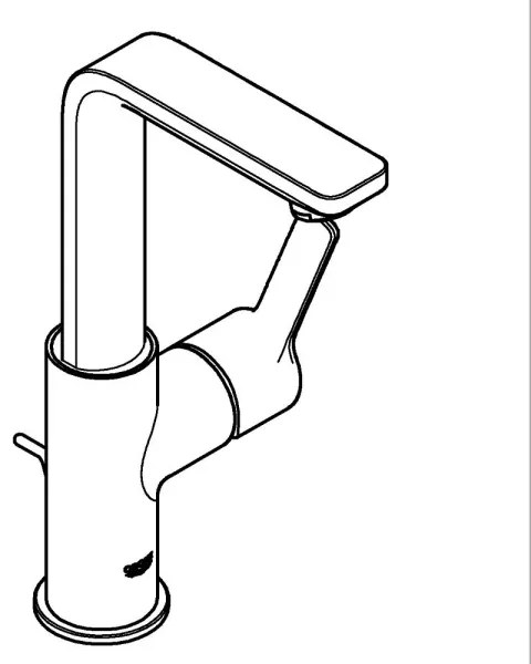 GROHE 23296001 - LINEARE mosdócsaptelep, L-es méret, fényes króm
