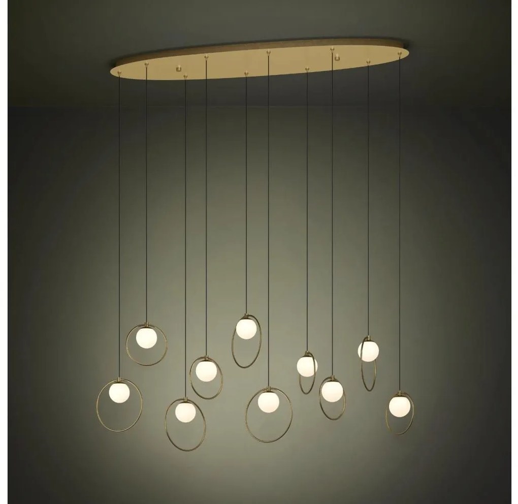 Eglo 390347 - LED Dimmelhető csillár zsinóron PORTOCOLOM 10xLED/3W/230V arany