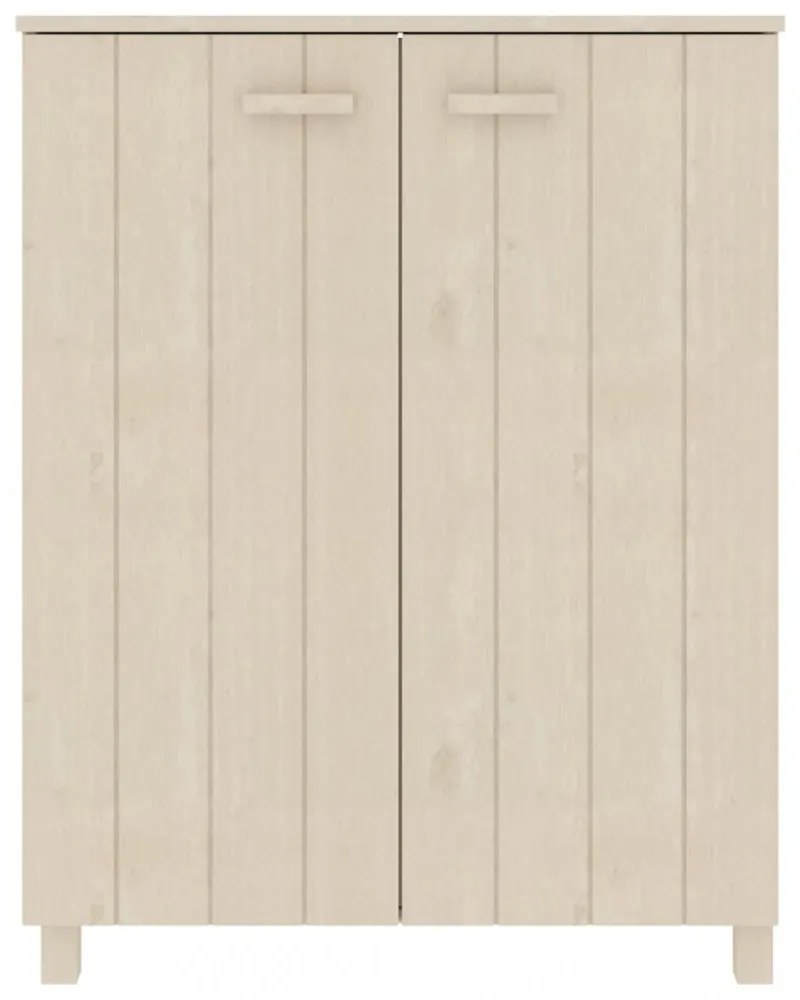HAMAR mézbarna tömör fenyőfa cipőszekrény 85 x 40 x 108 cm