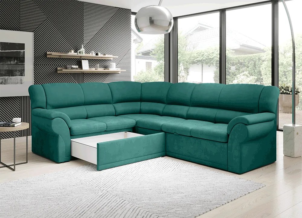 Ülőgarnitúra, smaragd, balos, AMELIA