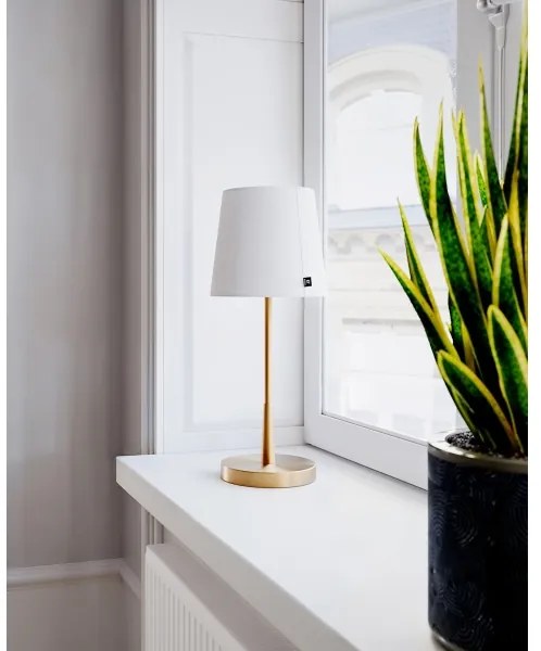 ByRydens 4002730-6501 - LUMI asztali lámpa 1xE27/8W/230V fehér/arany 48,5 cm