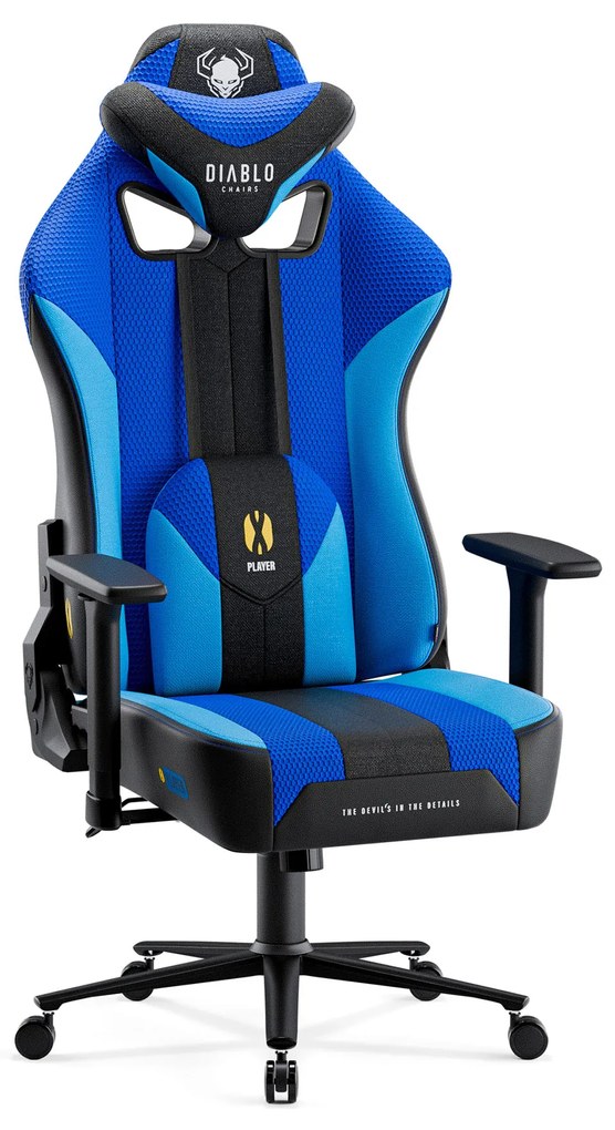 Diablo X-Player 2.0 szövet gamer szék Átlagos méret: Frost black / fekete