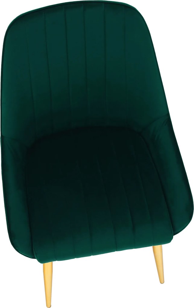 Étkezőszék, smaragd/gold króm-arany, PERLIA