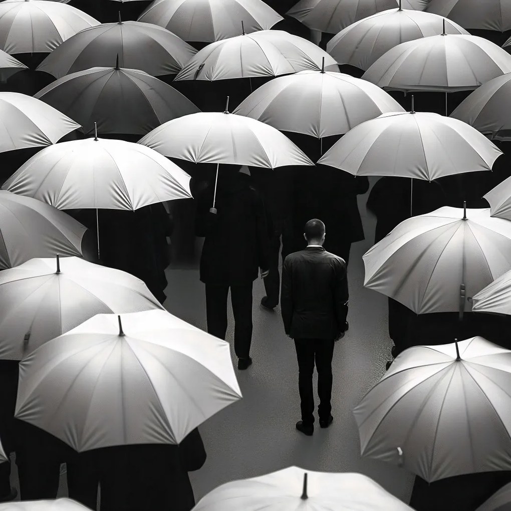 Poszter 50x50cm Magány a tömegben