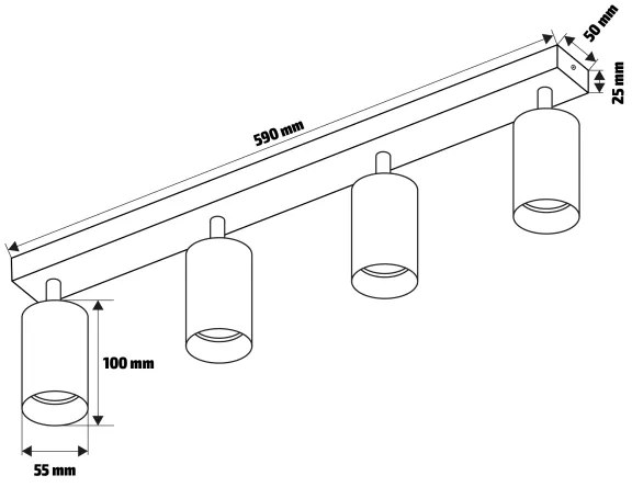 Brilagi - LED RGBW dimmelhető spotlámpa SELE 4xGU10/6W/230V 3000K fehér