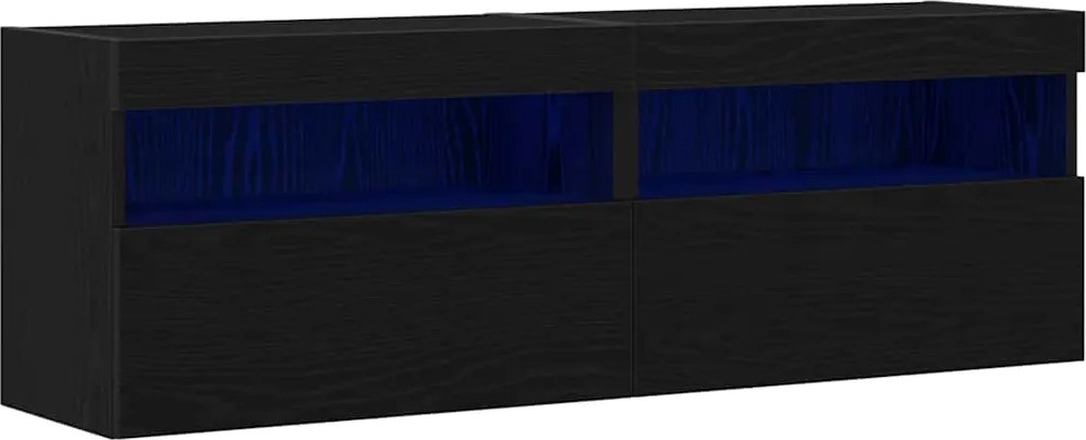 vidaXL TV Fali Szekrény Musta tammi 60 x 30 x 40 cm Faanyag
