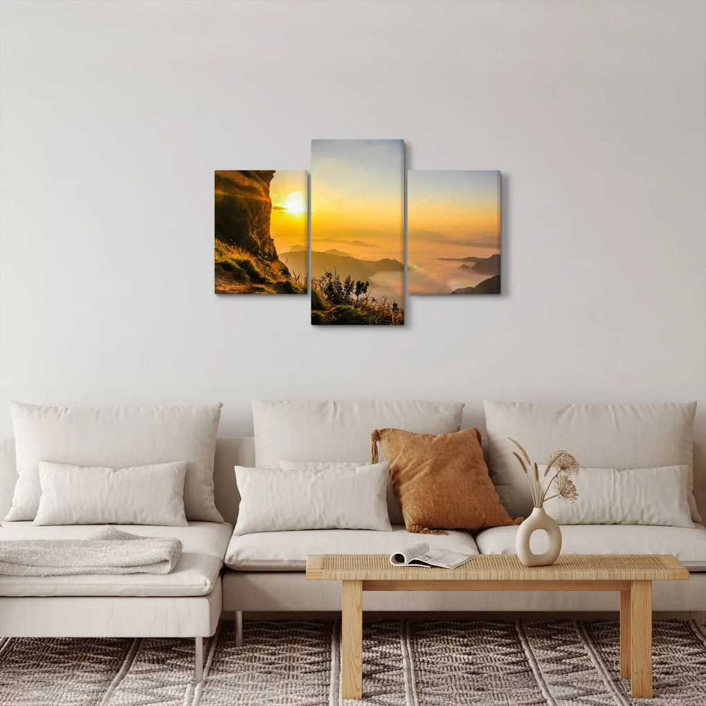 Egy völgy képe a reggeli ködben (90x60 cm)