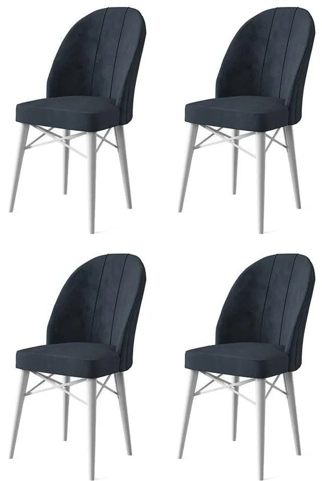 Étkezőszék szett (4 db) Ritim - Antracit, Fehér