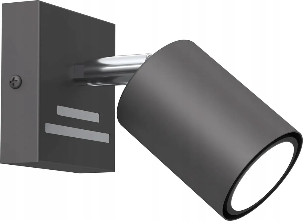 Mennyezeti fali lámpa reflektor állítható sötét szürke króm Luminex