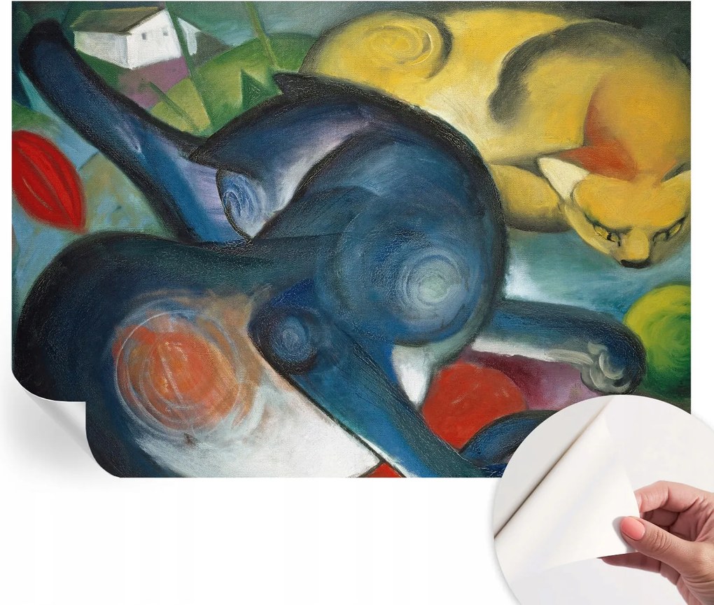 Fotótapéta Öntapadós Dekoratív Tapéta Macska Festmény 312x219 cm