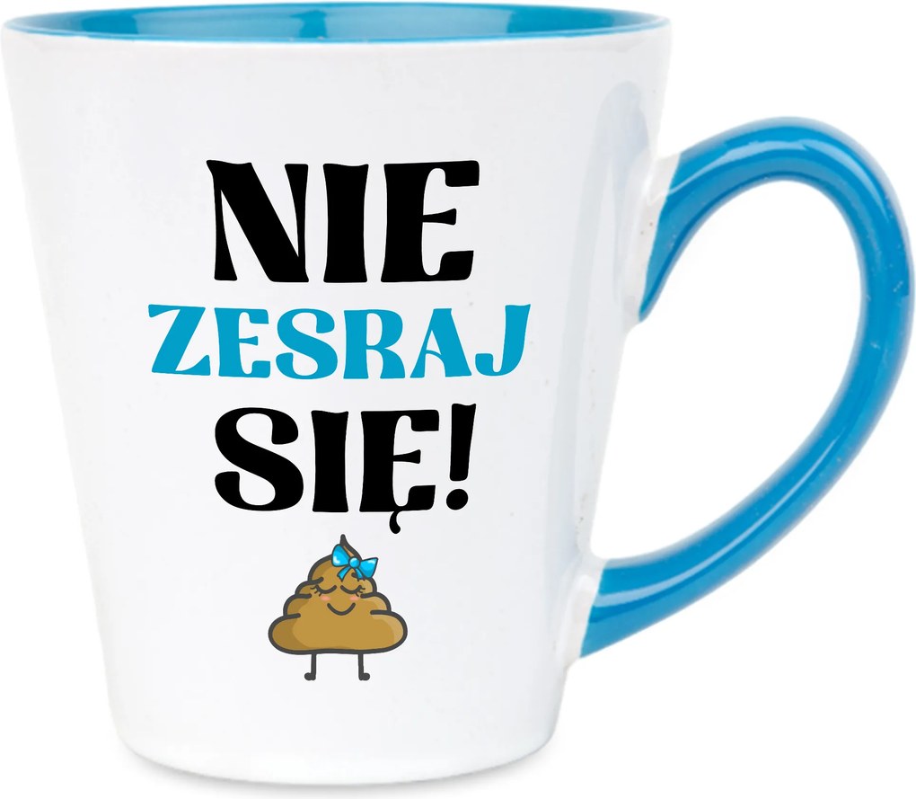 Latte Bögre 350ml Kék Ajándék Ne Ess Össze! Érdekes Minták