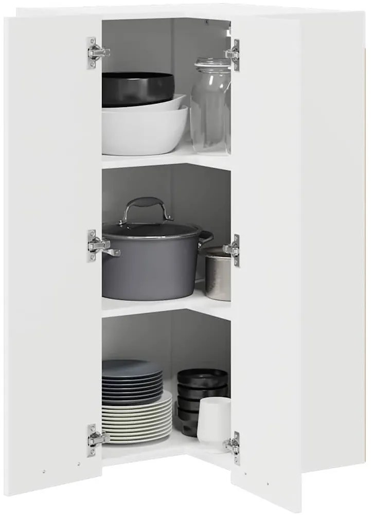 Függő szekrény polcokkal Riga Fehér 57 x 57 x 100 cm Faanyag