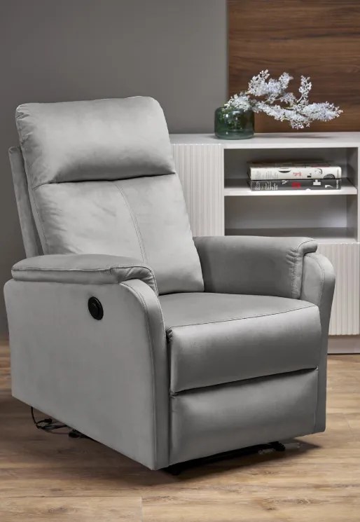 CROCUS elektromos relaxfotel szürke