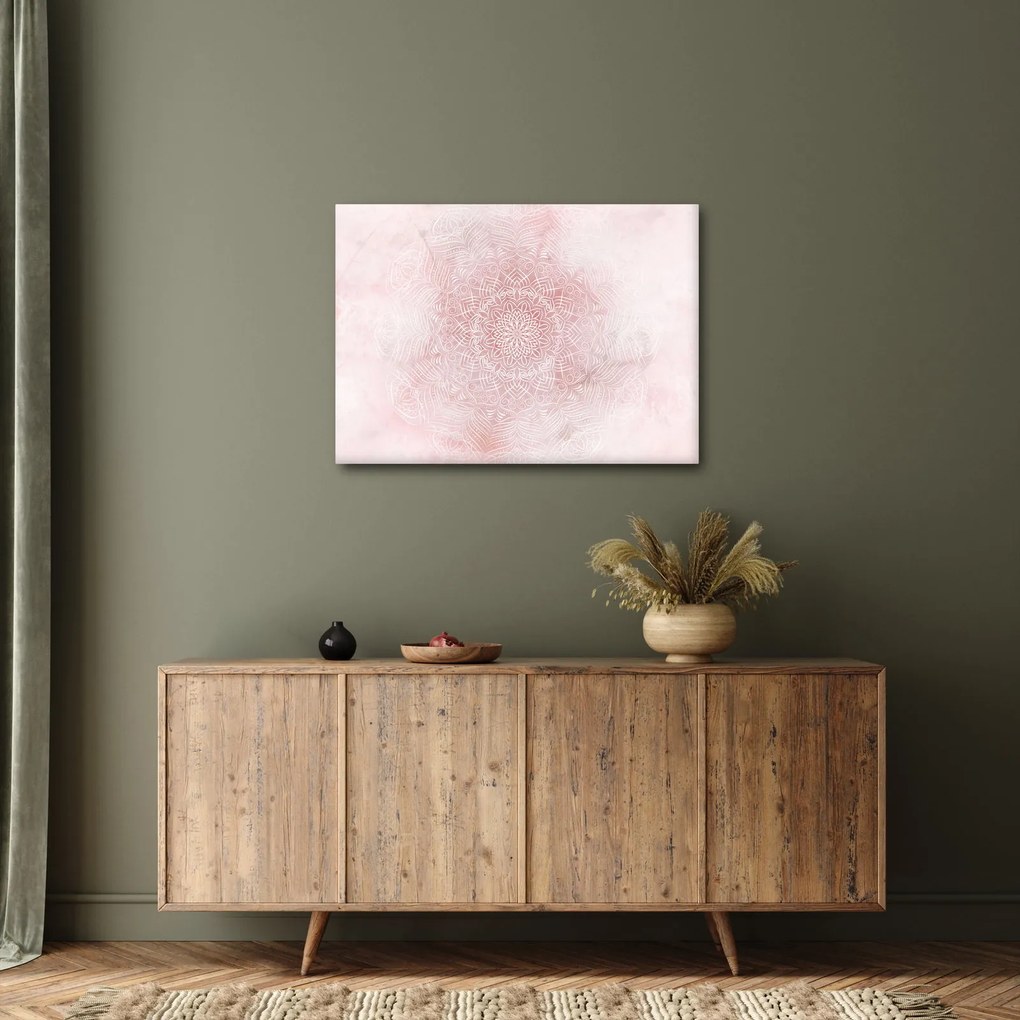 Kép - Rózsaszín mandala (70x50 cm)