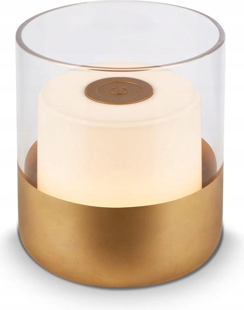 Briloner Led újratölthető asztali lámpa 2W 150lm arany, érintőképernyős vezérlés, IP44