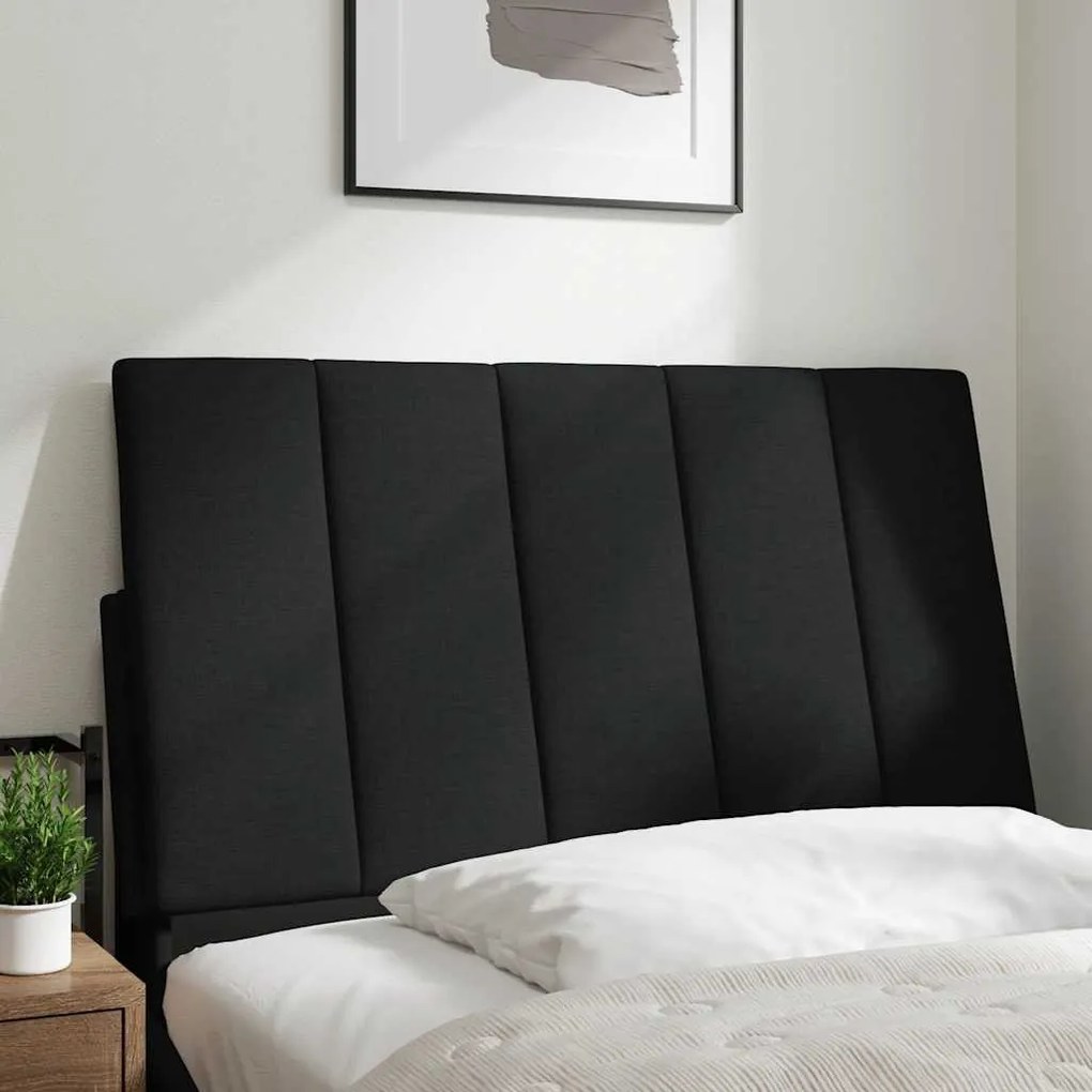 fekete szövet fejtámla párna 80 cm