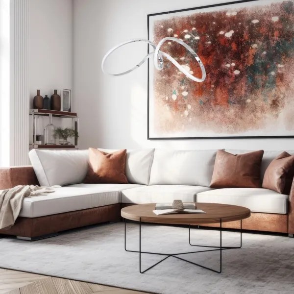 LED Csillár zsinóron TESORO LED/48W/230V fényezett króm