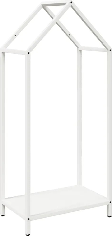 vidaXL fehér hidegen hengerelt acél tűzifatároló 40x25x90 cm
