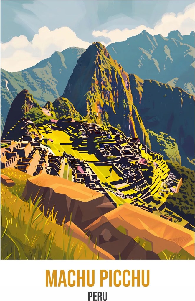 Poszter 67,5x95cm Machu Picchu