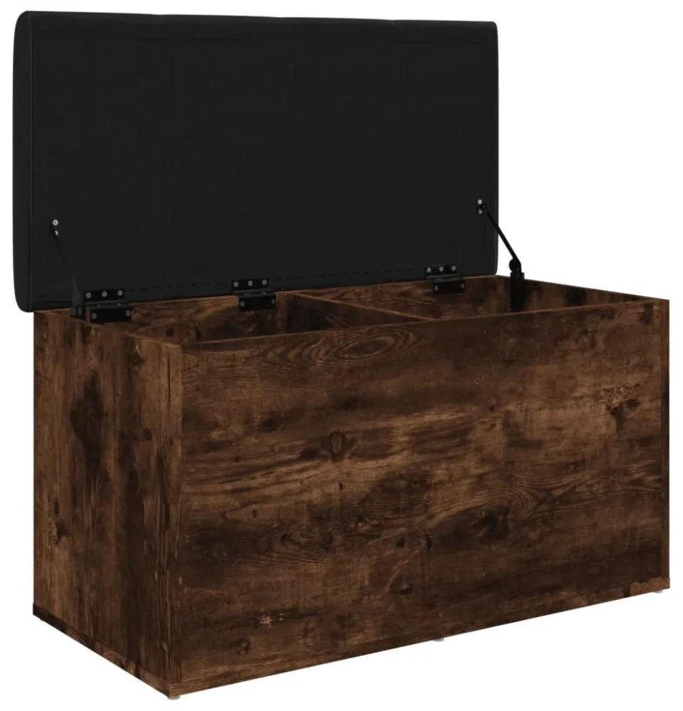 füstös tölgy színű szerelt fa tárolópad 82 x 42 x 45 cm