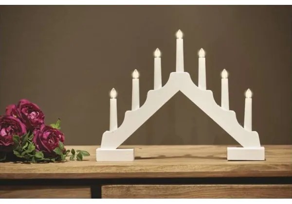 LED Karáconyi gyertyatartó 7xLED/2xAA fehér