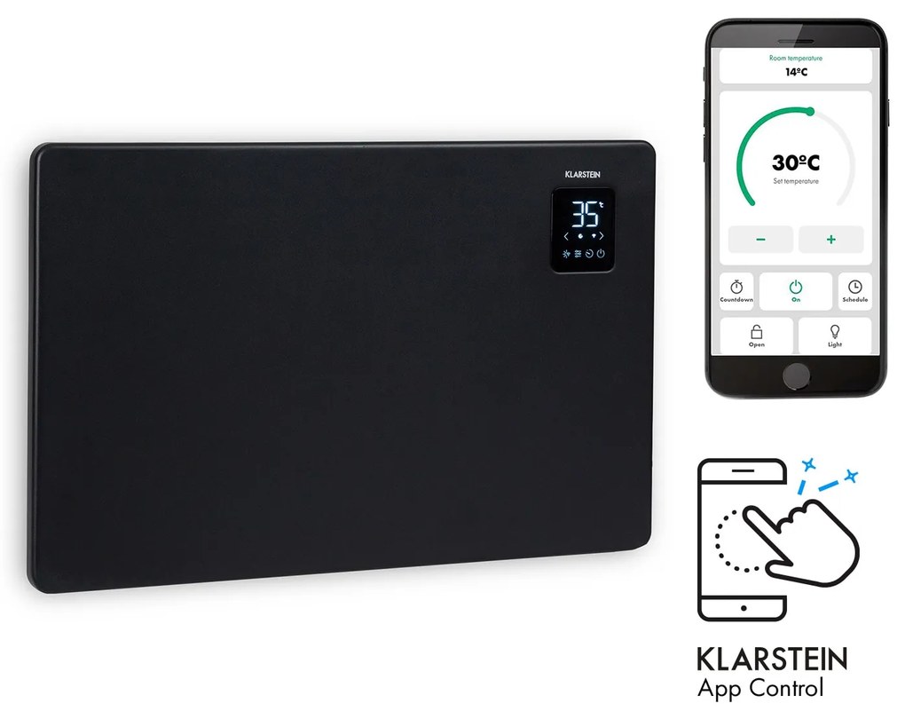 Klarstein Bansin Smart 1500, konvektor, 1500 W, vezérlés applikáción keresztül