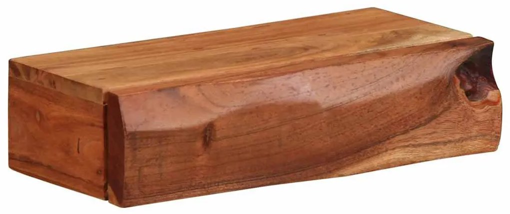 2 darab tömör akácfa fali polc 30x17x8 cm