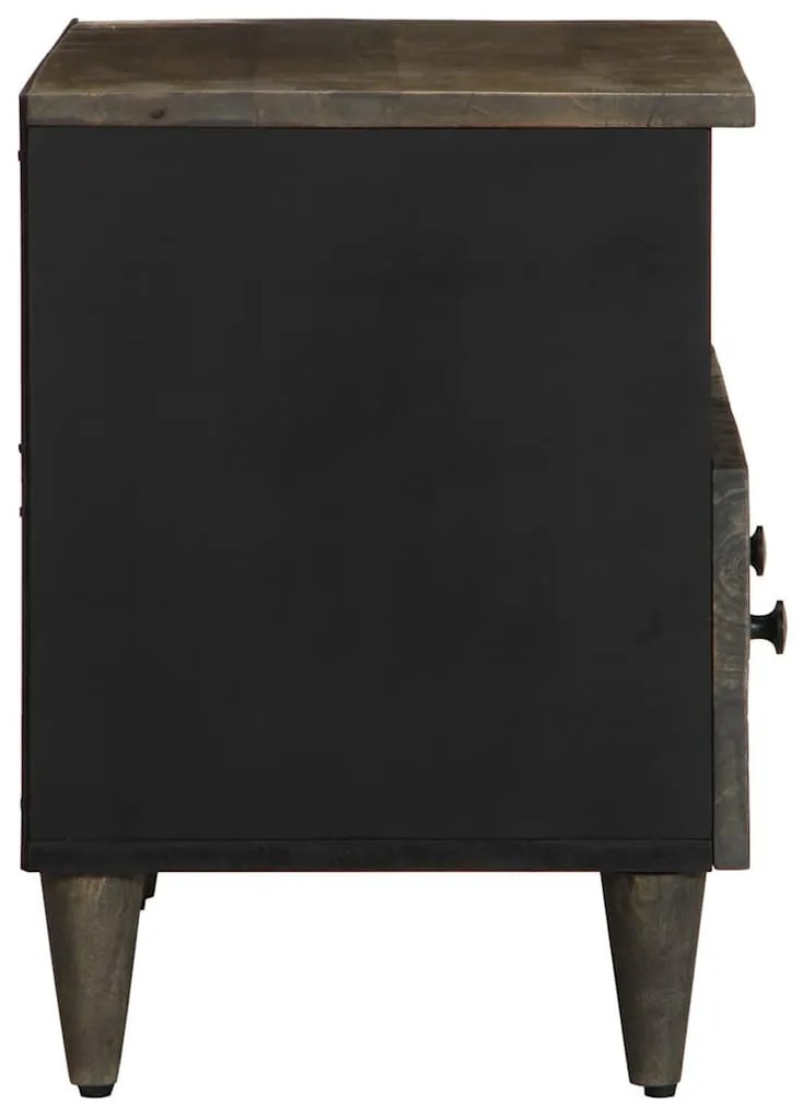 világosszürke tömör mangófa TV-szekrény70x33,5x46 cm