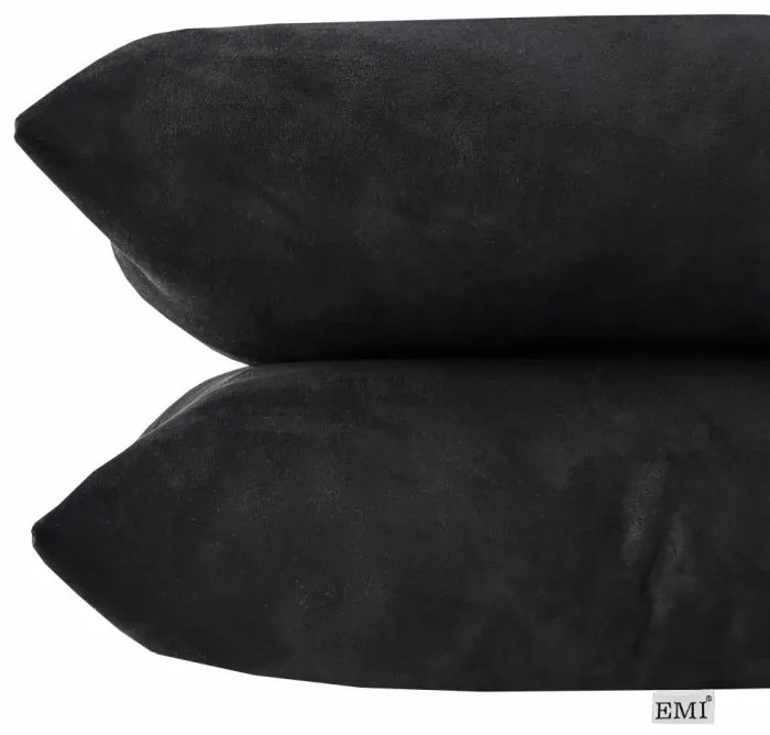 EMI fekete velúr dekor párna, Párna 40x40 cm