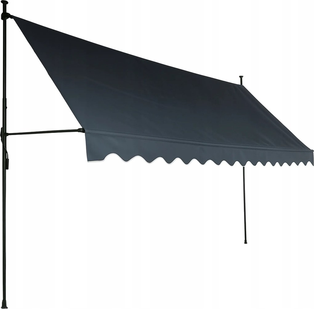 Aga Teleszkópos napellenző 350x120 cm Szürke