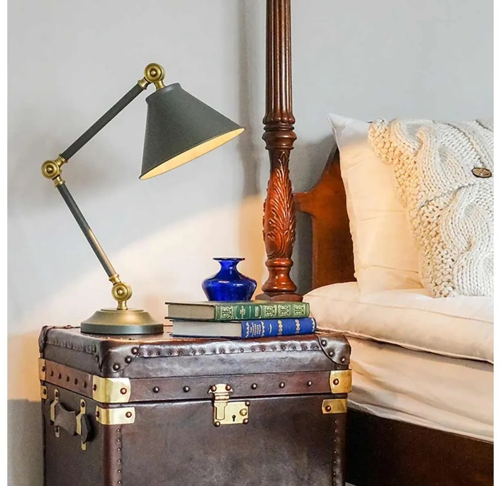 Elstead PV-ELEMENT-GAB - Asztali lámpa PROVENCE ELEMENT 1xE27/60W/230V szürke