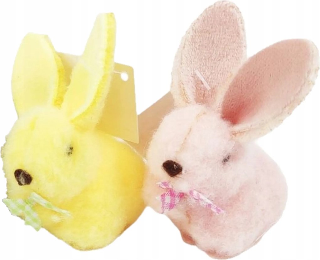 Nyuszi dekoráció Húsvét csattal nyuszi 2db