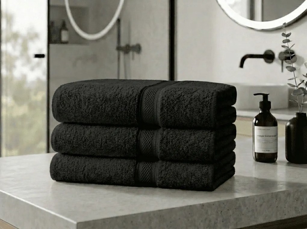 CLARYSSE ELEGANCE törölköző 60x110 cm antracit, 100% pamut