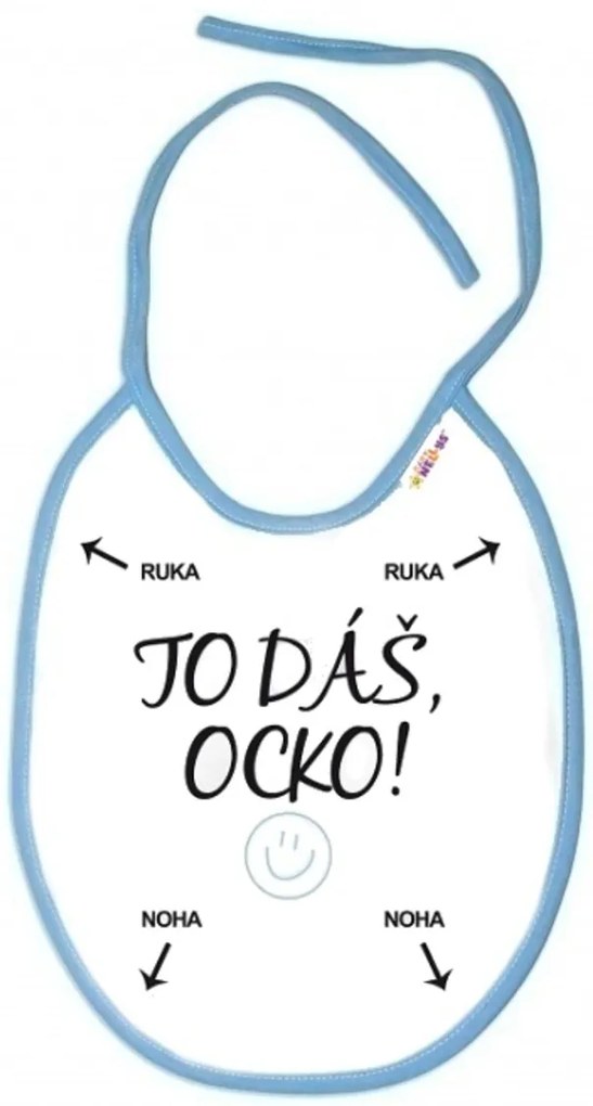 Vízálló előke Baby Nellys TE ADOD, APU! kék